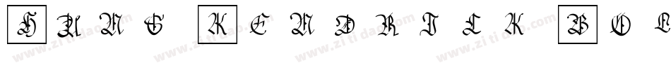 Hans Kendrick Bold字体转换